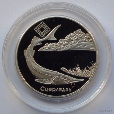 1 рубль, Заказники Беларуси - Днепро – Сожский (Стерлядь), 2007