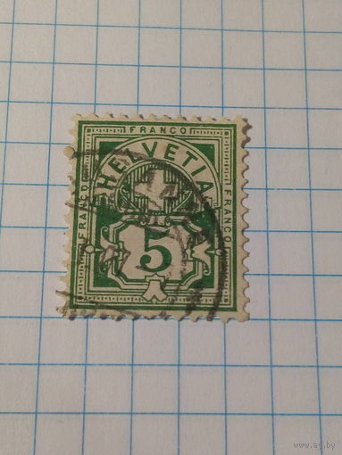 Марка  Швейцария 1882