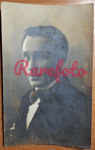 1930-е Открыточный формат джентельмен межвоенная Польша (Западная Беларусь) типаж ретро фото
