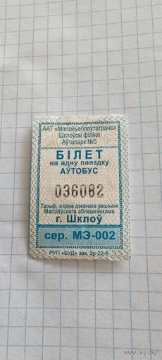 Талон на проезд г. Шклов