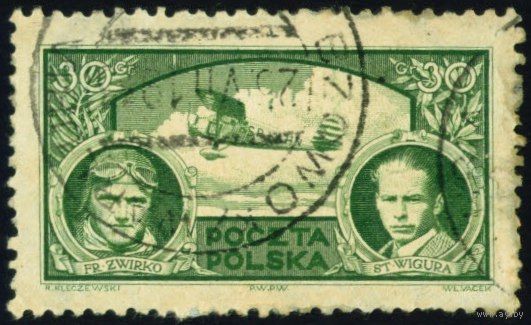 Авиация Польша 1933 год 1 марка