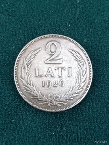 Латвия 2 лата 1926, с руля,без МЦ