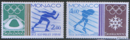 МОН. М. 1616/17. 1984. Олимпийские игры в Сараево. ЧиСт.