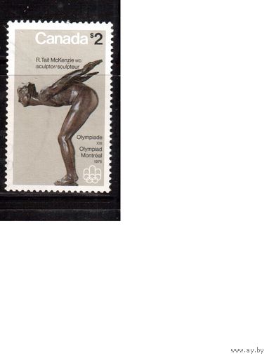 Канада-1975(Мих.586) , гаш.,  Спорт , ОИ, Скульптура