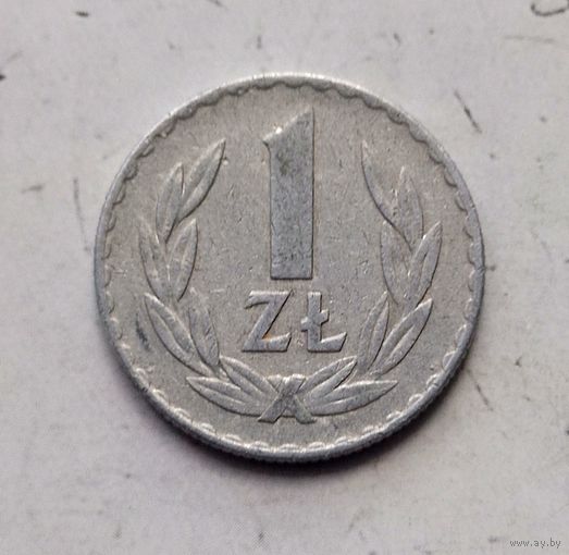 1 злотый 1974 года Польша. Народная Республика. Красивая родная патина!