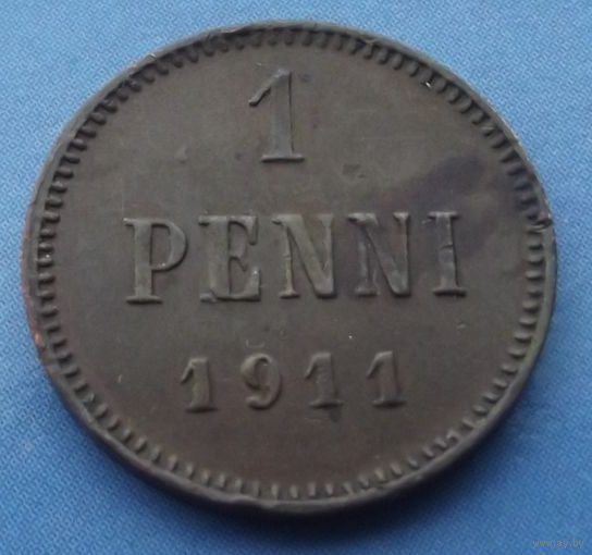 Финляндия в составе РИ. 1 пенни 1911