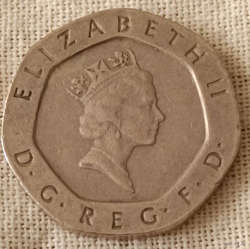 Великобритания. 20 пенсов 1987 года.