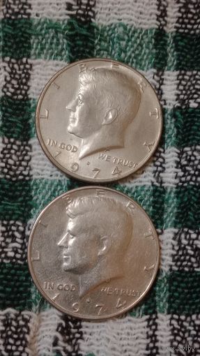 США пол доллара 1974D
