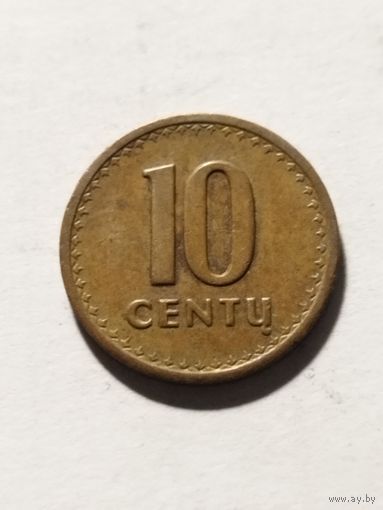 Литва 10 центов 1991