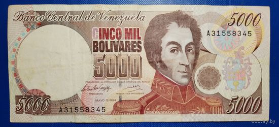 Венесуэла 5000 боливаров 1994 г.