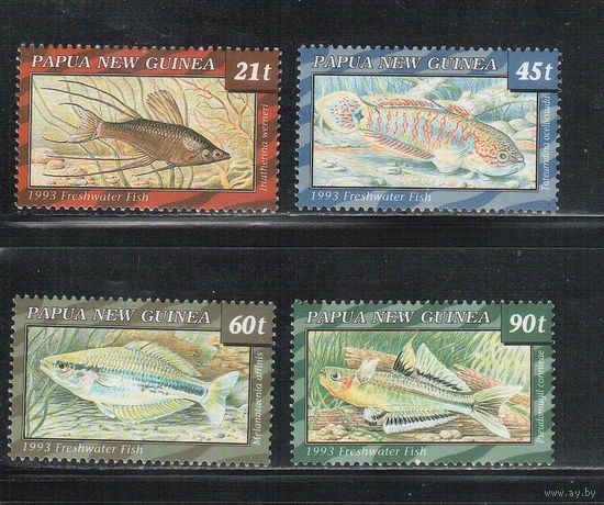 Папуа Новая-Гвинея-1993 (Мих.689-693) , ** , Морская фауна,Рыбы (полная серия)