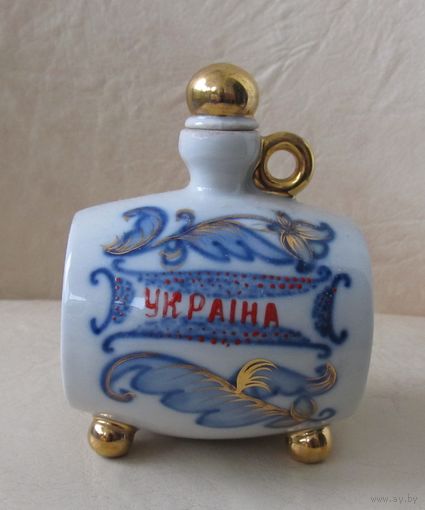 Все лоты с рубля.Бочонок Украина,Коростень,ручная роспись,позолота,СССР
