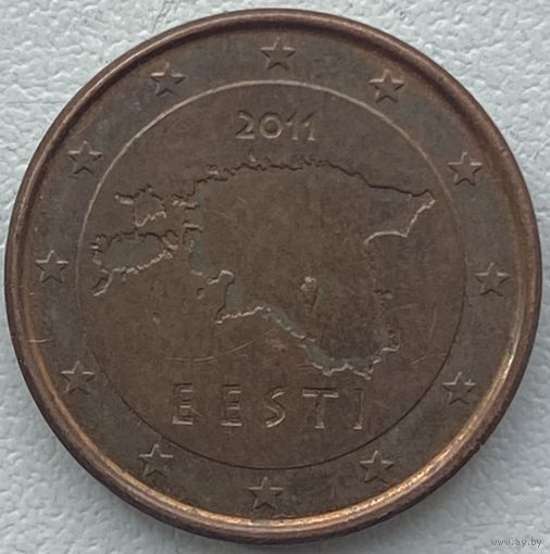 Эстония 1 евроцент 2011 г.