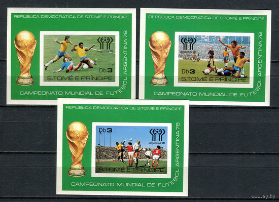 Сан Томе и Принсипи - 1978 - Чемпионат мира по футболу - 3 блока. MNH.  (Лот 47Jp)-T4P19