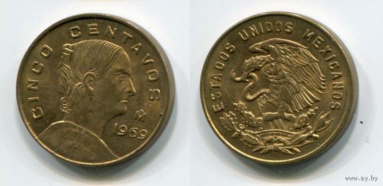 Мексика. 5 сентаво (1969, aUNC)