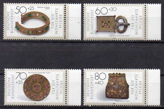 Археологические находки в Германии ФРГ 1987 год чистая серия из 4-х марок