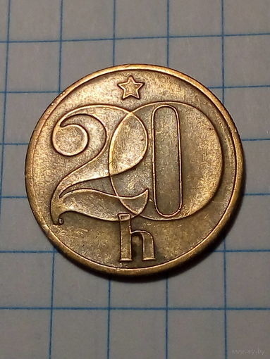 20 геллеров Чехословакия 1982 год