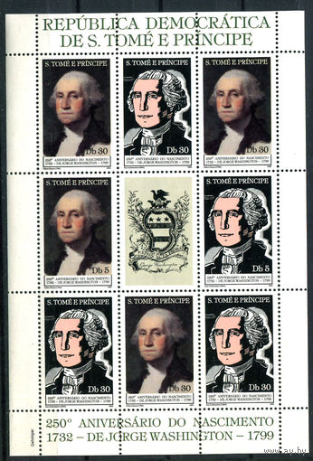 Сан-Томе и Принсипи - 1982г. - Вашингтон - полная серия, MNH [Mi 774-777] - 1 малый лист