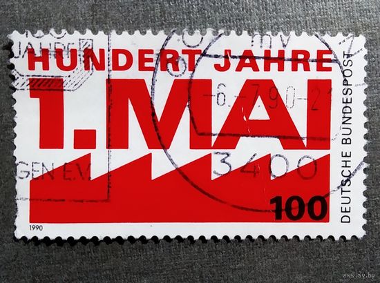 Марка Германия 1990 год 100-летие празднования 1 Мая