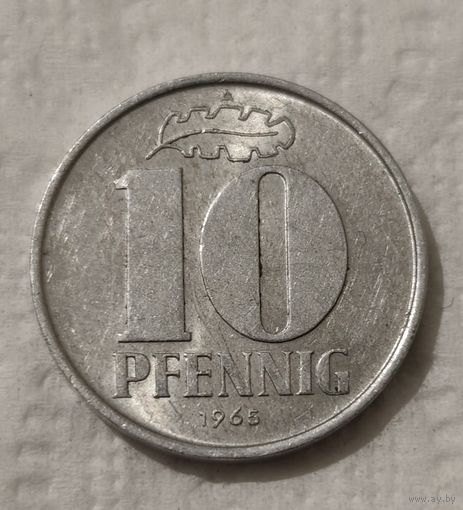 Германия - ГДР 10 пфеннигов, 1965 (14-1-11)