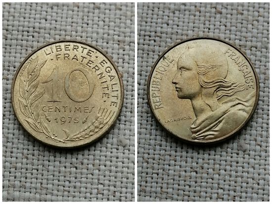 Франция 10 сантимов 1975