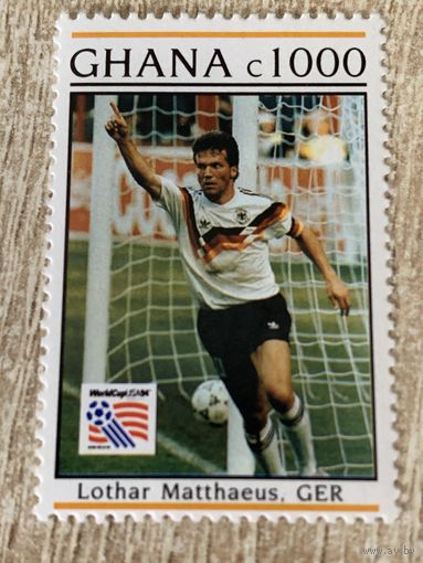 Гана 1994. Чемпионат мира по футболу США 94. Марка из серии