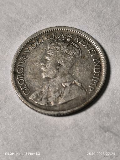 Канада 10 центов 1920 серебро Георг 5