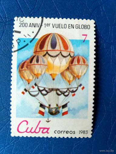 Куба. Воздушный шар. Марка из серии. 1983 (1)