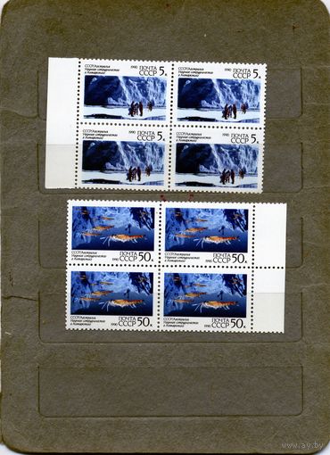 СССР, 1990, НАУЧНОЕ СОТРУДНИ ЧЕСТВО   серия 2м    в К/БЛОК, , чистая**