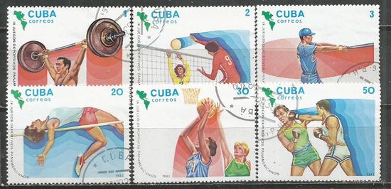 Куба. Панамериканские спортигры. 1983г. Mi#2747-52. Серия.