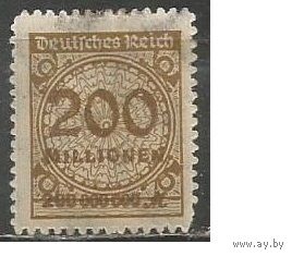 Рейх(Веймарская Республика). Цифра в круге(Инфляция). 1923г. Mi#323.