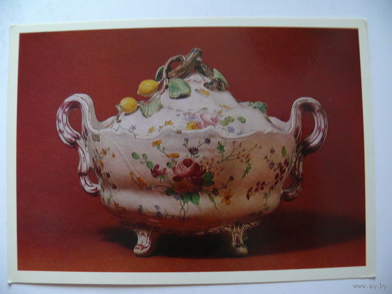 Открытка. Миска с крышкой, 1980, чистая.