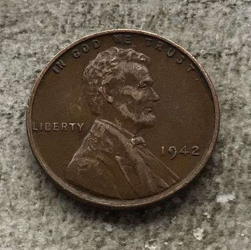 Монеты. США 1 цент 1942.