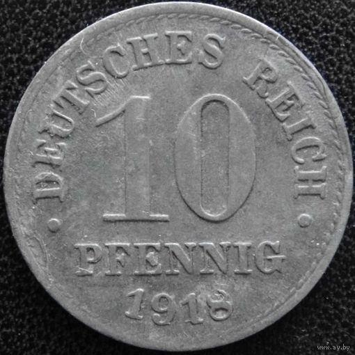 YS: Германия, 10 пфеннигов 1918, цинк, KM# 26