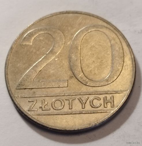 Польша 20 злотых 1990