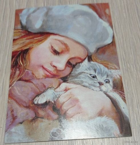 Посткроссинг. Художник Ольга Симонова, "Нежность" (10х15). Подписана.