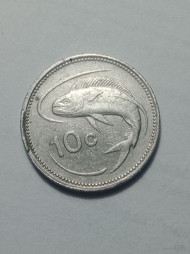 Мальта 10 центов 1986 года .