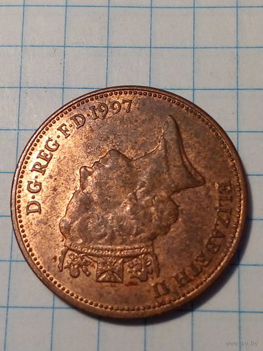 2 пенса Великобритания 1997 год.