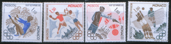 МОН. М. 1415/18. 1980. Олимпийские игры в Москве. чиСт.