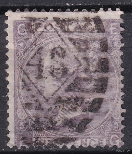 60.Br. Великобритания. Виктория. Стандарт. 6P. 1865 г. Mi.#25. Plate 5.
