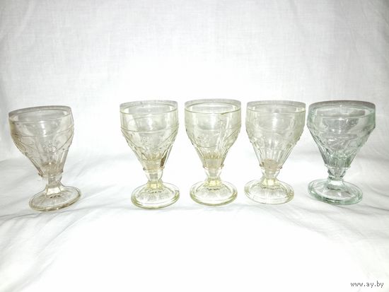 Рюмки лафитники на ножке 5 штук до 1917г