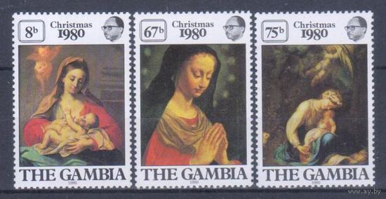 [543] Гамбия 1980. Культура.Искусство.Живопись. Рождество. СЕРИЯ MNH