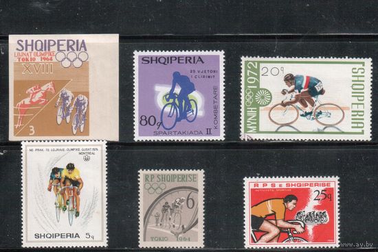 Албания-1963-1983(Мих.750-)  **   ,  Спорт, Велосипеды, Велоспорт, 6 марок