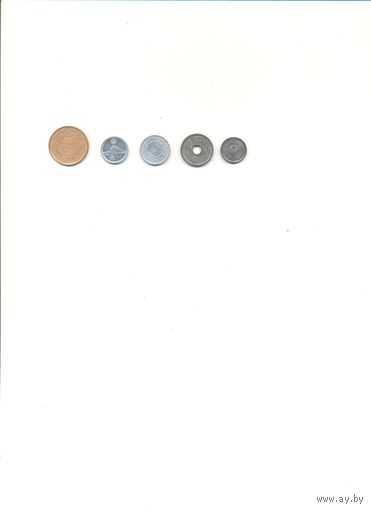 Монеты мира Япония 5 шт. (1)