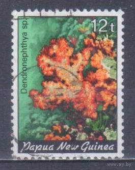 [2386] Папуа Новая Гвинея 1985. Морская фауна.Кораллы и другие.12т. Гашеная марка.