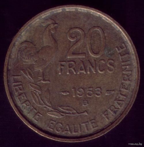 20 Франков 1953 год В Франция