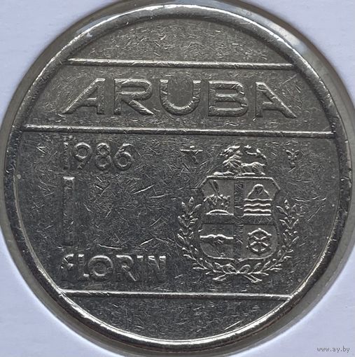 Аруба 1 флорин 1988 г. В холдере