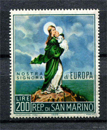 Сан-Марино - 1966г. - Европа - полная серия, MNH, пожелтевший клей [Mi 879] - 1 марка