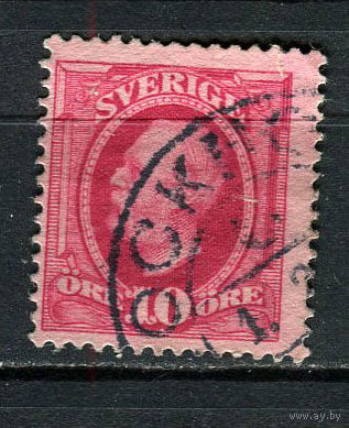 Швеция - 1891 - Король Оскар II 10 O - [Mi.43] - 1 марка. Гашеная.  (Лот 40CY)