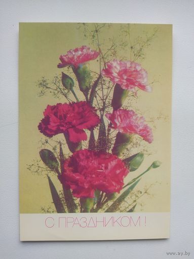 Открытка С праздником! Фото И. Дергилева 1990 год